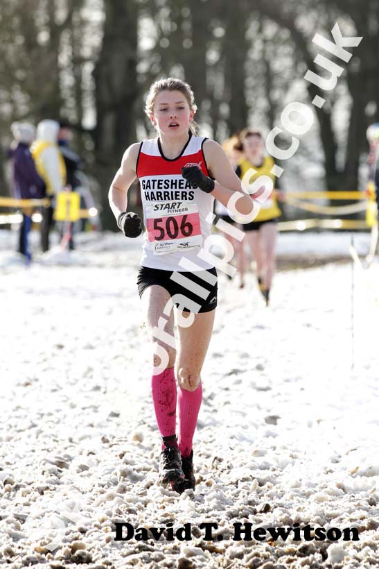 Kate Waugh (Gateshead Harriers) under-15s  Northern Cross Country Championships.